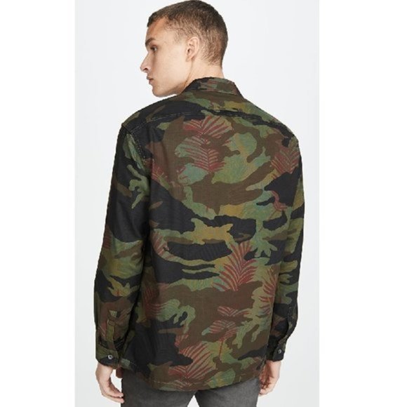 TRÈS BIEN Camo Heavy Cotton Shirt Jacket - Picture 4 of 10